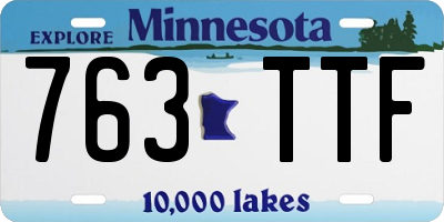 MN license plate 763TTF