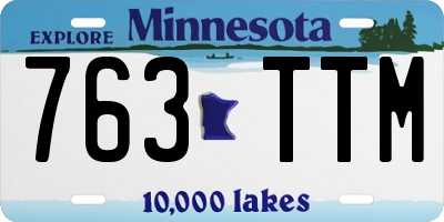 MN license plate 763TTM