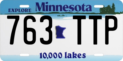 MN license plate 763TTP