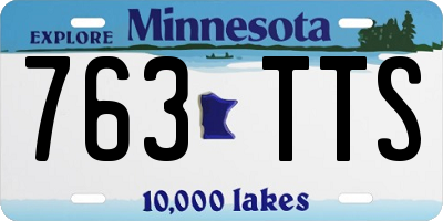 MN license plate 763TTS