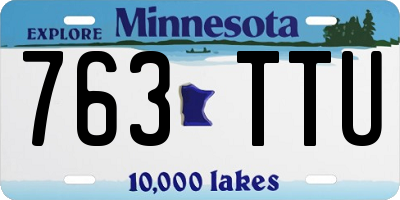 MN license plate 763TTU