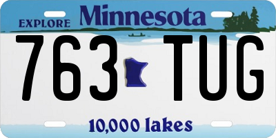 MN license plate 763TUG