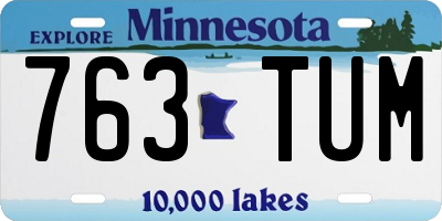 MN license plate 763TUM