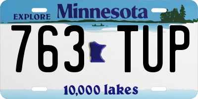 MN license plate 763TUP