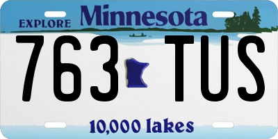 MN license plate 763TUS