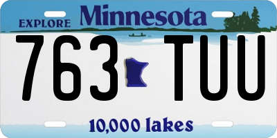 MN license plate 763TUU