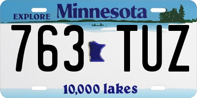 MN license plate 763TUZ