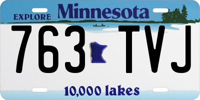 MN license plate 763TVJ