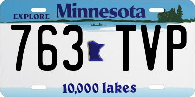 MN license plate 763TVP