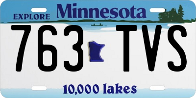 MN license plate 763TVS
