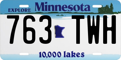 MN license plate 763TWH