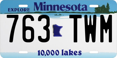 MN license plate 763TWM