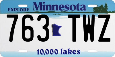 MN license plate 763TWZ