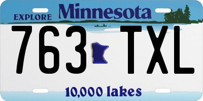 MN license plate 763TXL