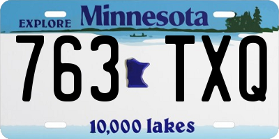 MN license plate 763TXQ