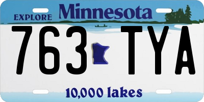 MN license plate 763TYA