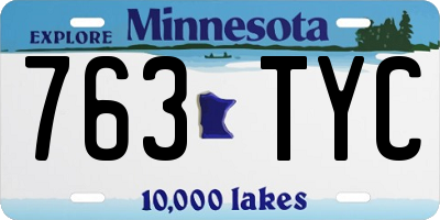 MN license plate 763TYC