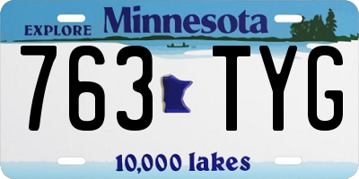 MN license plate 763TYG