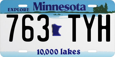 MN license plate 763TYH