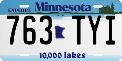 MN license plate 763TYI