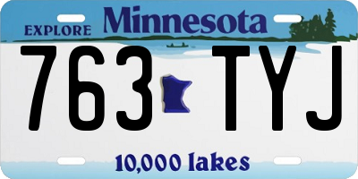 MN license plate 763TYJ