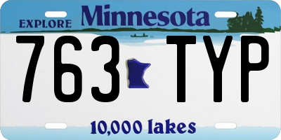 MN license plate 763TYP