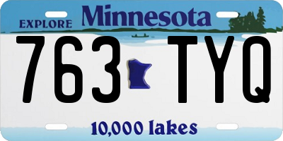MN license plate 763TYQ