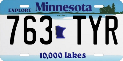 MN license plate 763TYR
