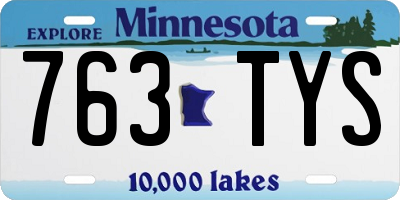 MN license plate 763TYS