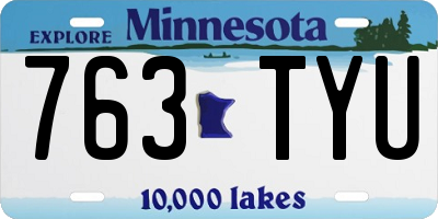 MN license plate 763TYU