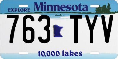 MN license plate 763TYV