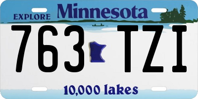 MN license plate 763TZI
