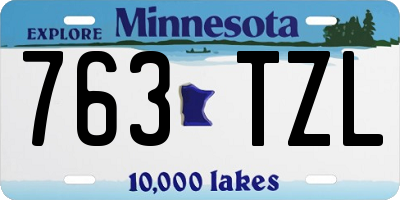 MN license plate 763TZL