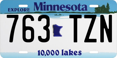 MN license plate 763TZN