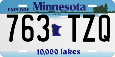 MN license plate 763TZQ