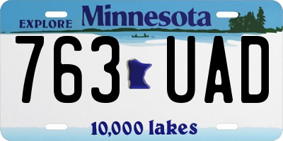 MN license plate 763UAD