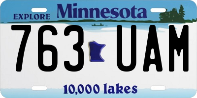 MN license plate 763UAM