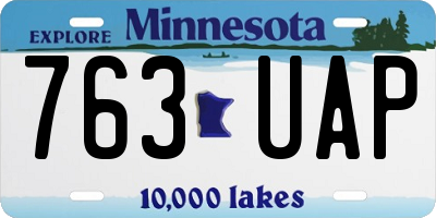 MN license plate 763UAP