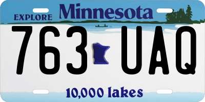 MN license plate 763UAQ