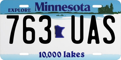 MN license plate 763UAS
