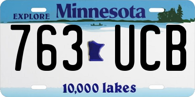 MN license plate 763UCB
