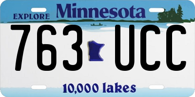 MN license plate 763UCC