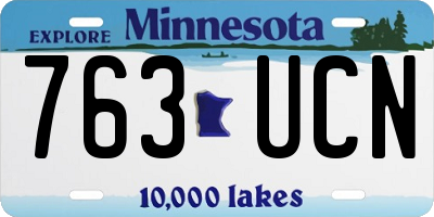 MN license plate 763UCN