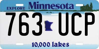MN license plate 763UCP