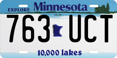 MN license plate 763UCT