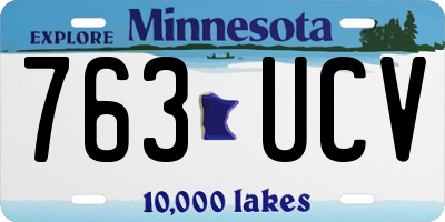 MN license plate 763UCV