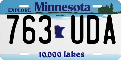 MN license plate 763UDA