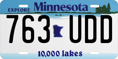 MN license plate 763UDD