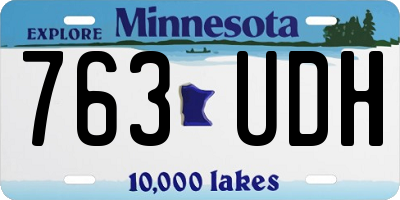 MN license plate 763UDH