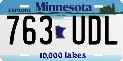 MN license plate 763UDL